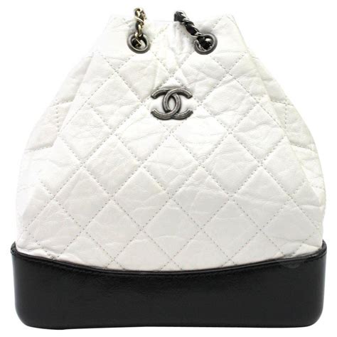 chanel spring round daily backpack|Chanel black and white handbags.